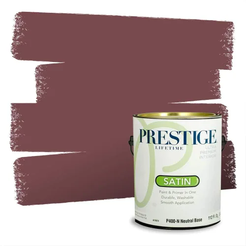 Miniatura 212 de Prestige Paints Pintura exterior e imprimación en uno, 1 galón, plano, coincidencia comparable de Valspar* Amber Rose*