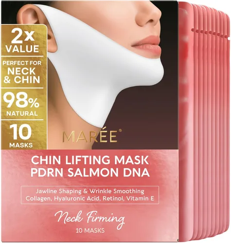 Miniatura 18 de Máscara de elevación V Line de MAREE con ácido hialurónico – Máscara facial profunda de colágeno para mujeres – Máscaras faciales moldeadoras
