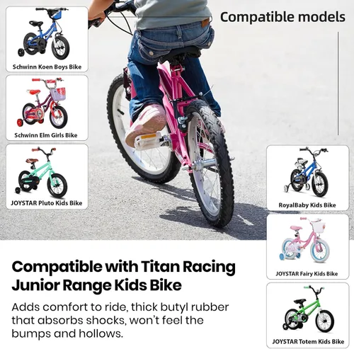 Miniatura 4 de CALPALMY Tubos interiores de bicicleta para niños de 12, 14, 16, 18, 20, 22, 24, 26 y 28 pulgadas (paquete de 2), ancho de 1.75/1.95/2.125