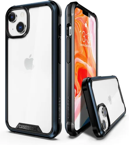 Miniatura 7 de CaseBorne R - Funda compatible con iPhone 14 / iPhone 13, transparente a prueba de golpes, grado militar, probada en caídas de 12 pies, marco