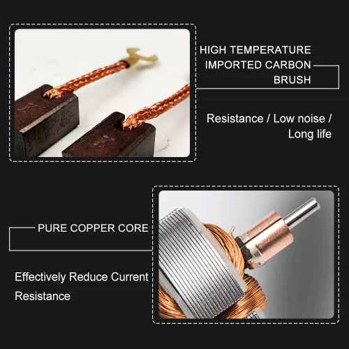 Miniatura 5 de ChgImposs RS360 DC Motor 6-12V 12000-24000RPM Cepillo de carbono de alta velocidad Micro motor con anillo de protección para juguetes de bricolaje