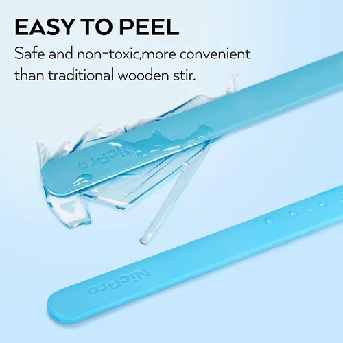 Miniatura 5 de Nicpro Kit de palitos de silicona – 2 palitos de resina y 2 espátulas raspadoras para mezclar resina, cera, pintura, epoxi, manualidades