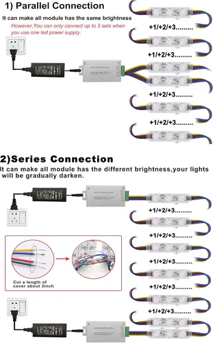 Miniatura 8 de EAGWELL Luces LED de módulo, 40 pies SMD 5050 Luz de ventana de escaparate impermeable Luces LED de negocios Luz decorativa para tienda Señales