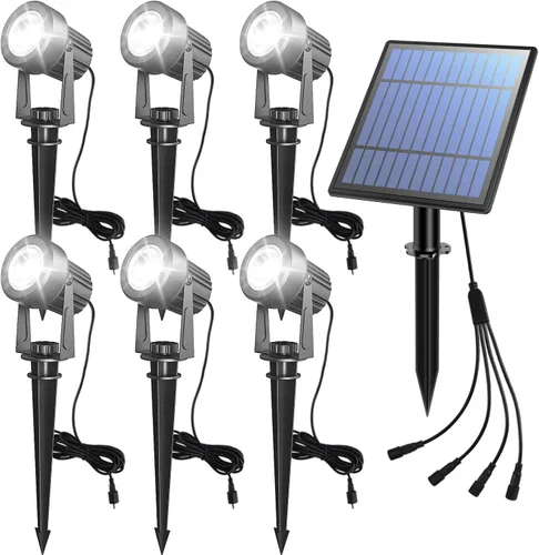 Miniatura 11 de APONUO Focos Solares - Luces Solares 2 en 1 para Paisaje de Exterior con Iluminación Ascendente, del Atardecer al Amanecer, IP65 Impermeable, Cable