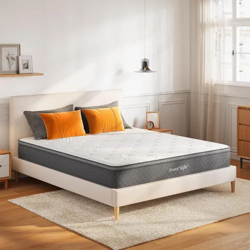 Miniatura 7 de Sweetnight Colchón King – Colchón híbrido tamaño King de 12 pulgadas, colchón de cama King con bobinas en bolsillos para un sueño cómodo y un apoyo