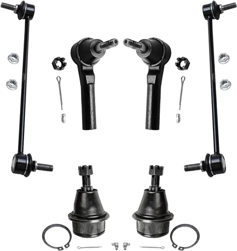 Miniatura 217 de Detroit Axle – Kit de suspensión delantera para Hyundai 2013-2018 Santa Fe 2 enlaces de barra de estabilizador 4 varillas de amarre interiores