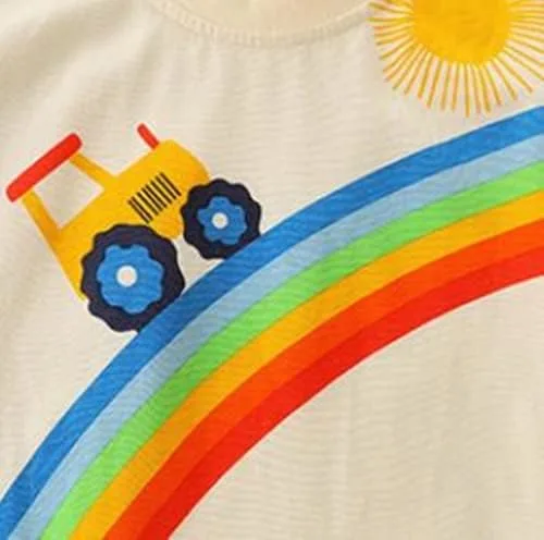 Miniatura 6 de warmstraw Conjunto corto de algodón para niños pequeños, camiseta y camiseta de manga corta, 2 piezas