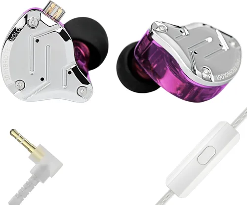 Miniatura 18 de KZ ZS10 Pro Monitores Intrauditivos con Cable, 1DD 4BA Metal iem, Auriculares para Juegos de Alta Fidelidad con Cable de 2 Pines Sin Enredos