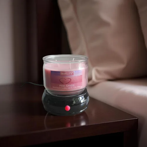 Miniatura 3 de Hosley - Calentador eléctrico de cerámica negra para cera de fragancia, líquido de potpurrí. Ideal para spa y aromaterapia. Usa cubos de cera