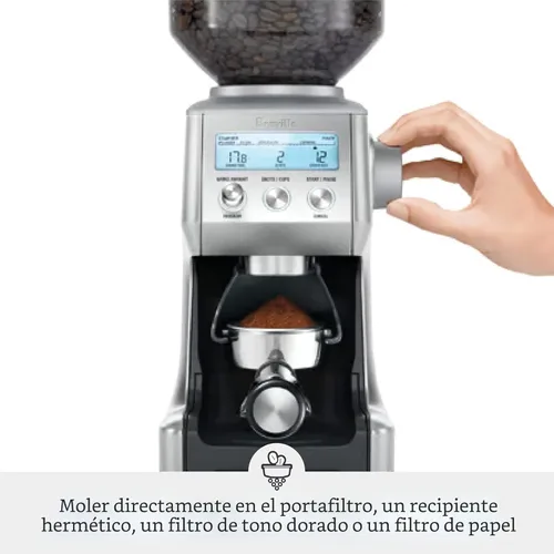 Miniatura 4 de Molinillo de granos de café Breville The Smart Grinder Pro, Acero inoxidable pulido Acero inoxidable cepillado