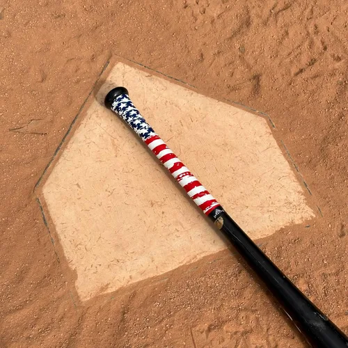 Miniatura 3 de Cinta de agarre de bate de polímero para béisbol/sóftbol Reemplazo de agarre de bate de béisbol precortado de 0.043 pulgadas Bandera Bandera