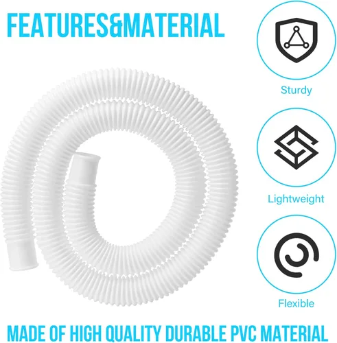 Miniatura 5 de Manguera de bomba de piscina para piscinas sobre el suelo, paquete de 2 accesorios de manguera de filtro de piscina de 1.25 pulgadas de diámetro