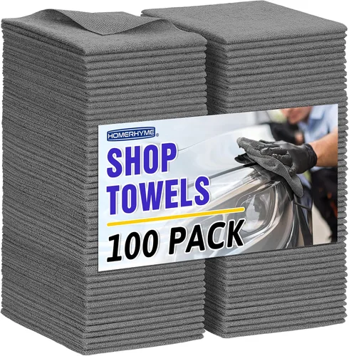 Miniatura 34 de Toallas de microfibra para automóviles, paquete de 24 paños de limpieza de microfibra, toallas de limpieza de 11.5 x 11.5 pulgadas, absorbentes a