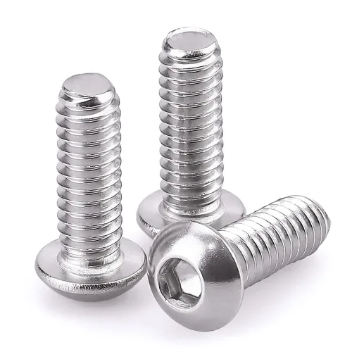 Miniatura 5 de Tornillos de cabeza de enchufe de 3/8-16 x 1 botón, acero inoxidable 304 18-8, rosca completa, rosca gruesa UNC, accionamiento hexagonal Allen, 5