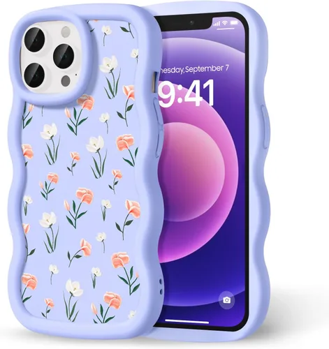 Miniatura 178 de Compatible con iPhone SE/8/7 Funda para Mujeres y Niñas, Marco Ondulado Rizado con Patrón Lindo, Estética Delgada Suave Silicona TPU Parachoques