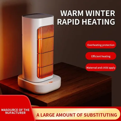 Miniatura 4 de Calentadores de espacio para uso en interiores, calentador eléctrico de 1300 W, calentador de cerámica PTC con termostato, oscilación de 90°, sala
