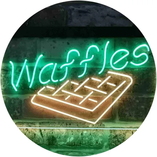 Miniatura 19 de ADVPRO Waffles Snack Café - Letrero de neón LED de doble color, azul y rojo, 12 x 8 pulgadas st6s32-i3820-br