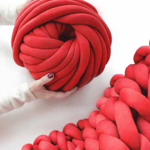 Miniatura 13 de Hilo para tejer con los brazos para hilo grueso, ganchillo tubular gigante para hacer mantas DIY, tejido a mano con nudos trenzados, manta lavable