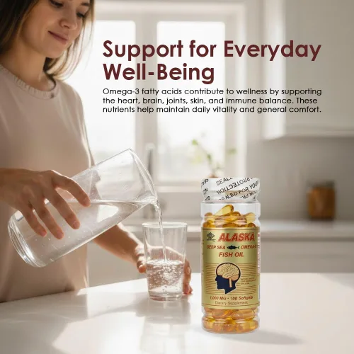 Miniatura 6 de Aceite de pescado Omega-3 de Alaska 1000 mg cápsulas blandas – capturado en la naturaleza, purificado y de origen sostenible – rico en EPA y DHA