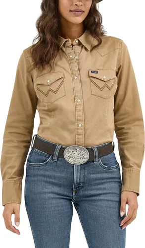 Miniatura 4 de Wrangler Camisa de mezclilla vintage con broches para mujer