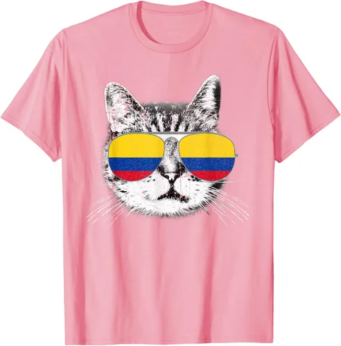 Miniatura 81 de Camisa de bandera de Colombia, orgullo colombiano, gato, hombres, mujeres, niños, camiseta de regalo
