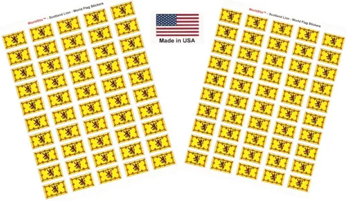 Miniatura 35 de 100 calcomanías de la bandera de Alaska; 1.5" x 1" hechas en Estados Unidos, calcomanías autoadhesivas de la bandera del estado para álbumes