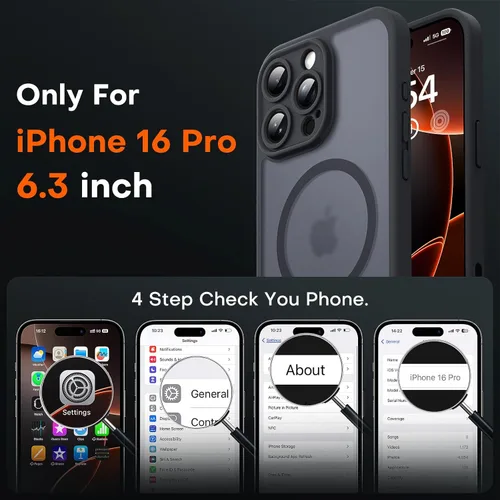 Miniatura 928 de TOCOL Funda para iPhone 11, compatible con Magsafe, protección completa de cámara, imanes integrados, protección contra caídas, funda translúcida