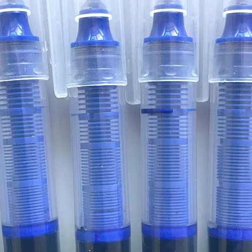 Miniatura 8 de sencoo Paquete de 10 bolígrafos azules de punta extrafina de tinta líquida, de secado rápido, para estudiantes en casa, oficina, escuela