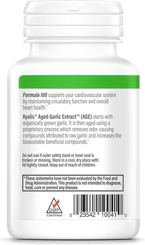 Miniatura 4 de Cápsulas con extractos de ajo añejado Kyolic, fórmula 100 original cardiovascular, 10041, 1, 1