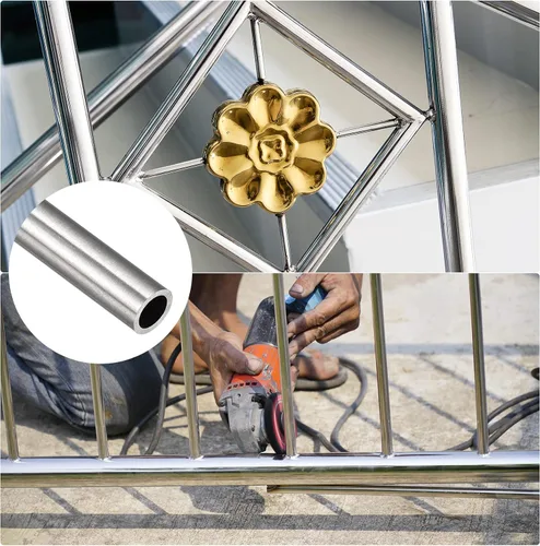 Miniatura 3 de METALLIXITY Tubo de acero inoxidable 304 (0.157 in de diámetro x 0.024 in de pared T x 9.843 in de largo), 2 piezas, tubo recto, para muebles
