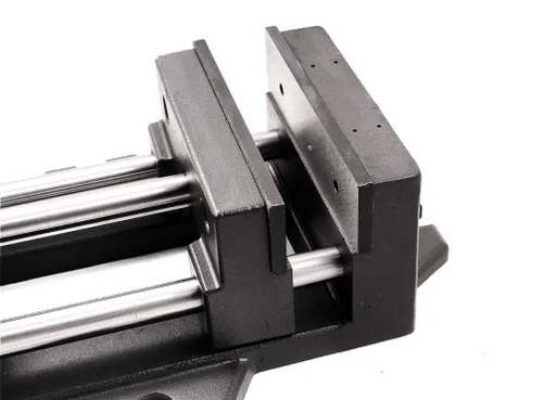 Miniatura 2 de HHIP 3900-0184 Pro-Series morsa de banco de hierro de alta calidad de deslizamiento rápido, mordaza de 4" de ancho x 1.375" de profundidad, abertura