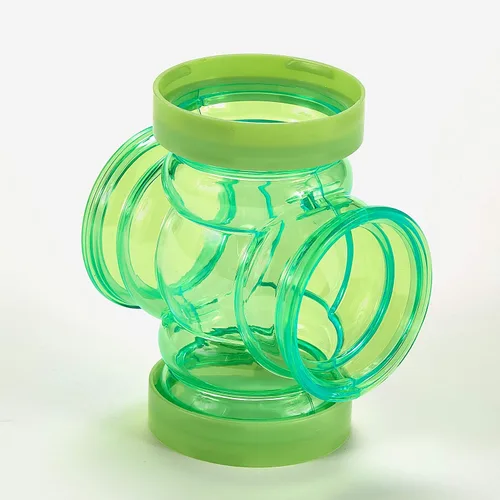 Miniatura 2 de Kaytee CritterTrail Fun-nel - Tubos cruzados de 4 vías para hábitat para animales pequeños