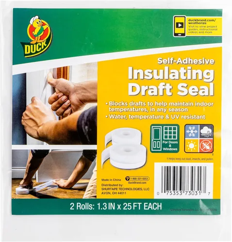 Duck Burlete autoadhesivo de silicona para puertas y ventanas, sella huecos y grietas alrededor de puertas y ventanas, cortado a medida,
