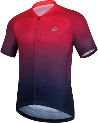Miniatura 2 de ROTTO Camiseta de ciclismo de manga corta para hombre, color degradado, serie Pro con bolsillo trasero con cremallera, L