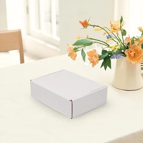 Miniatura 4 de HORLIMER - Cajas de envío pequeñas de 7x5x2, conjunto de 50, caja de cartón corrugado blanca para envío de correspondencia