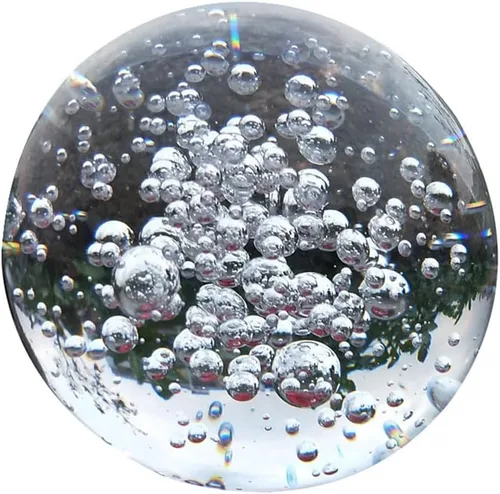 Miniatura 4 de Bola de cristal de burbujas pisapapeles hermosa bola de vidrio para bola decorativa, Lensball, fotografía, mirar adivinación o Feng Shui y bola