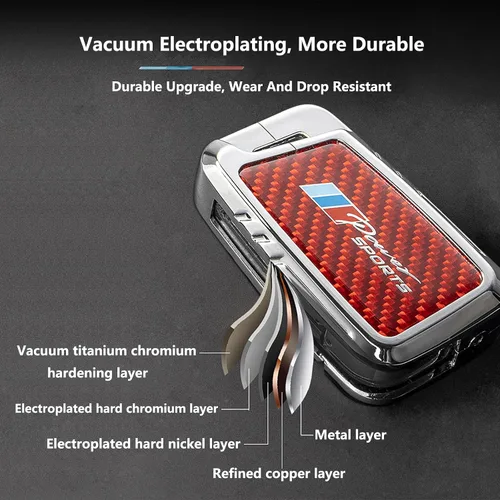 Miniatura 14 de Funda para llavero BMW con llavero, fibra de carbono real, protección de aleación de zinc, compatible con BMW 1 3 4 5 6 7 Series X1 X3 X4 M5 M6 GT3