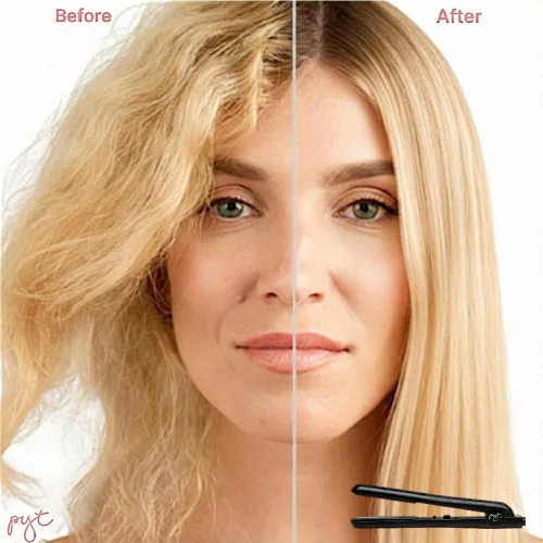 Miniatura 2 de Herramienta pro estilo PYT cerámica 1.25., Negro Estilizador profesional de iones negativos con calor ajustable para cabello fino a grueso.