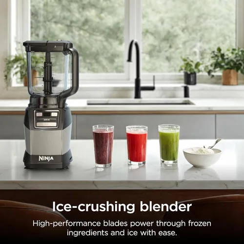 Miniatura 3 de Ninja Licuadora, sistema de cocina compacto, 1200 W, 3 funciones para batidos, masa y bebidas congeladas con Auto-IQ, jarra de licuadora de 72 oz*