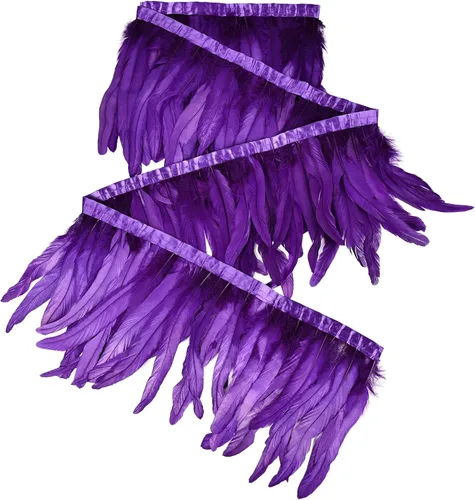 Miniatura 27 de THARAHT 50 piezas de plumas de cola de gallo, naturales, de 12 a 14 pulgadas (30-35 cm) para manualidades, bodas, atado de moscas, plumas para Rosa