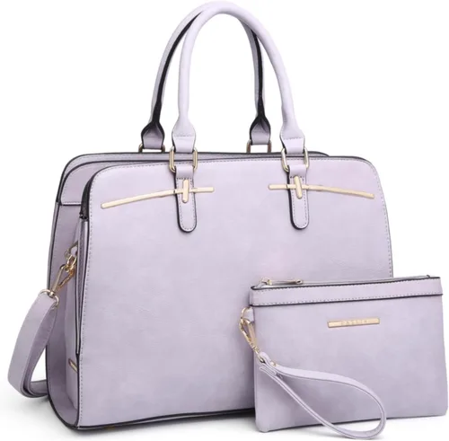 Miniatura 26 de Dasein - Juego de bolso y monedero para mujer, set de 2 piezas con 3 compartimentos, bolso con asa superior y correa para el hombro