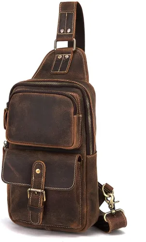 Le'aokuu Al aire libre Casual Viaje Senderismo Crossbody Pecho Sling Bag Rig Una Correa De Hombro Bolso Mochila 1315