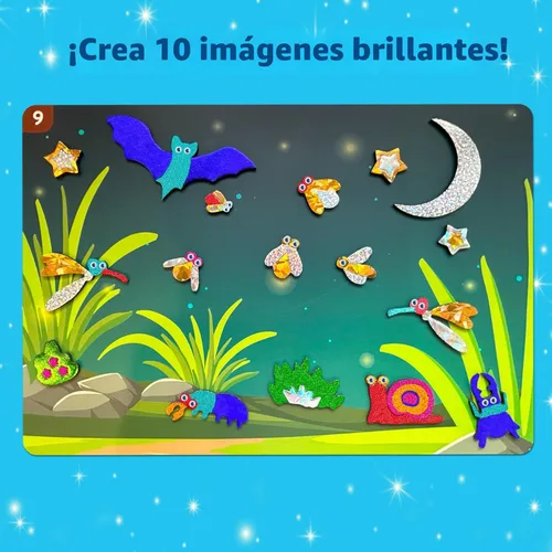 Miniatura 4 de Skillmatics Foil Fun - insectos y mariposas, arte sin desorden para niños, kits y suministros de manualidades, actividad creativa de bricolaje