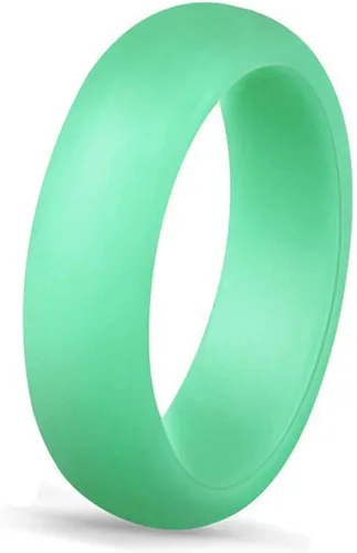 Miniatura 6 de Shlutesoy Pareja Modelos 7pcs Mujeres Moda Silicona Suave Brillante Brillante Dedo Anillos Fiesta Joyería Regalo Negro Verde Brillante US 7