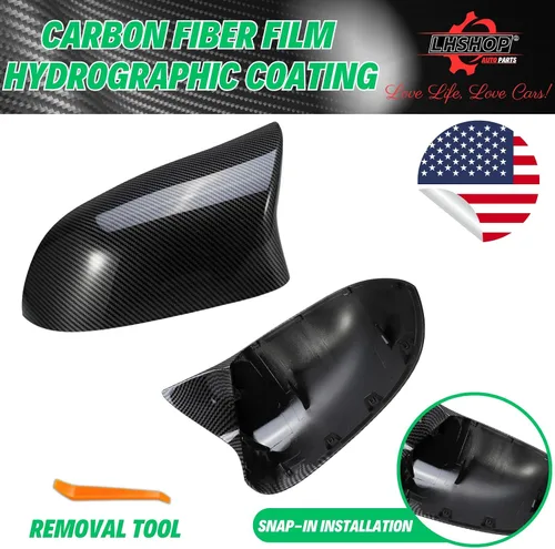 Miniatura 4 de M Style Fundas de Espejo Lateral de Coche Reemplazo para BMW X5 F15 X3 F25(LCL) X4 F26 M40i X6 F16 2013-2018 Accesorios de Fibra de Carbono Exterior