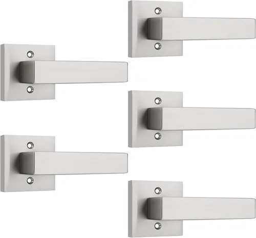 Miniatura 50 de KNOBWELL - Juego de cerradura con 1 picaporte resistente para puertas de una cara, ideal para puertas interiores reversibles, 0.93 libras