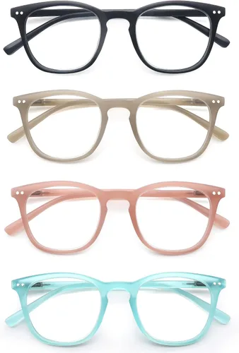 Miniatura 9 de Gafas de Lectura para Mujeres, Ligeras y Elegantes, Lindas Lentes para Leer con Bisagras de Resorte, Juego de 4 Pares
