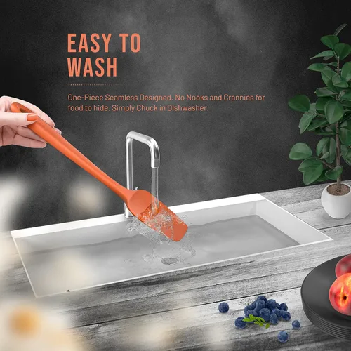 Miniatura 4 de BakeRoyal Juego de espátulas de silicona – 4 espátulas de goma de silicona resistente al calor 600°F para tareas diarias – Espátulas de cocina