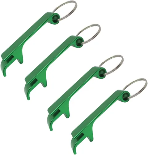 Miniatura 9 de Gadgetime USA Juego de 4 abridores de tapas de cerveza, abrebotellas para cerveza, refrescos, latas y tapas pop, ergonómico y duradero con llavero