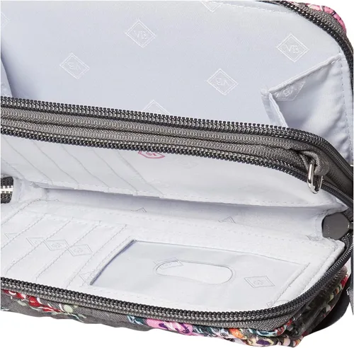 Miniatura 4 de Vera Bradley - Bolsa cruzada de algodón todo en uno con protección de interferencia de radiofrecuencia